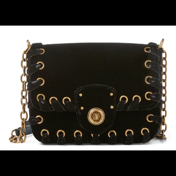 Ralph Lauren Handbags - RALPH LAUREN VELVET WHIPSTICHED CROSSBODY BAG